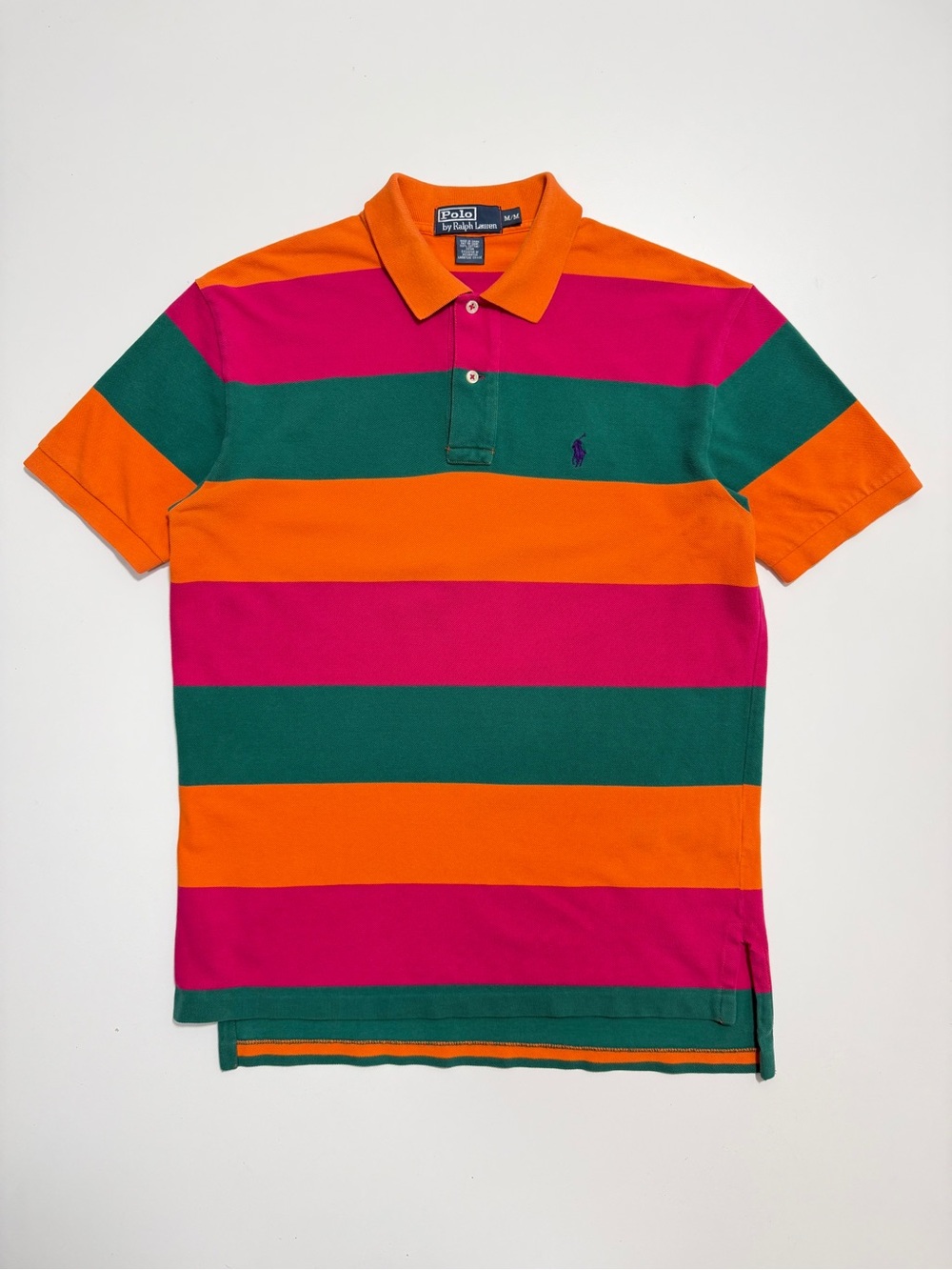 Vintage Polo Ralph Lauren Colorblock Short Sleeve Polo Shirt Mens Medium